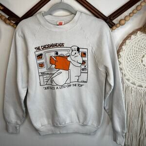 Vintage The Cheddarheads Wisconsin Funny Graphic Crewneck